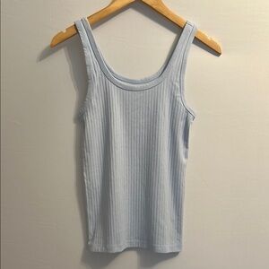 Aerie Light Blue Ribbed Tank Top